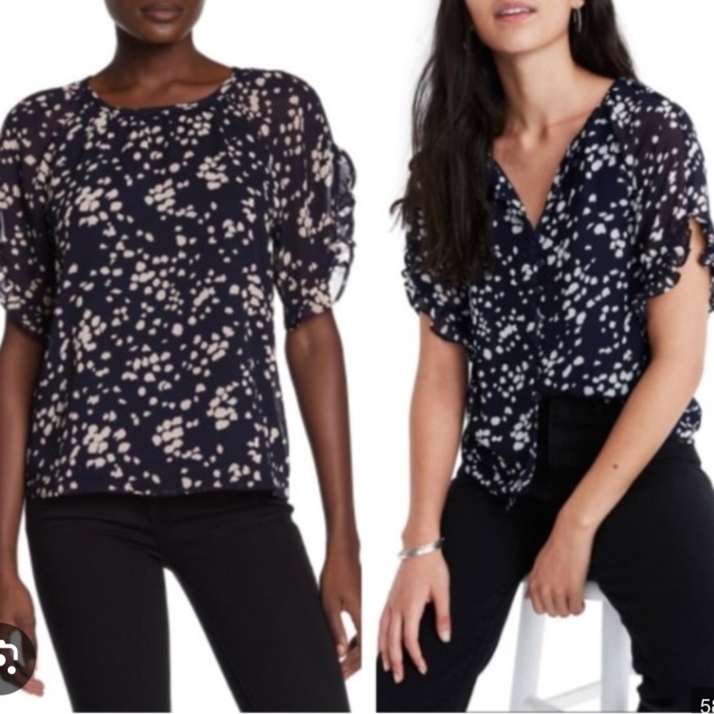 Madewell Memento Ruffle sleeve blouse in Drifting Petals size XXS